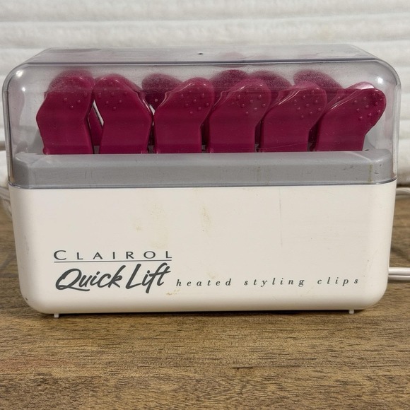Clairol Quick Lift Heated Styling Clips 1993 L-12 Tested Working Vintage - Picture 2 of 6